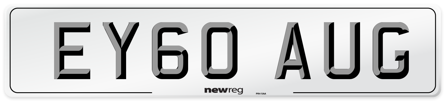 EY60 AUG Number Plate from New Reg